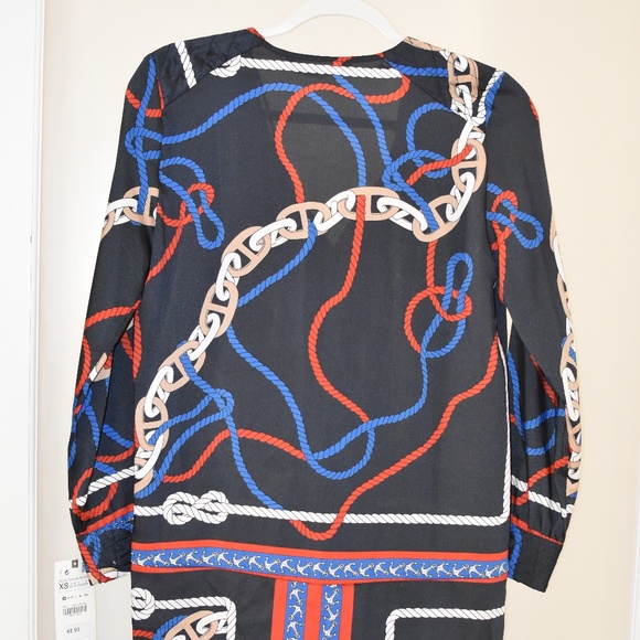 NWT Zara KNOT PRINT DRESS - Picture 8 of 8